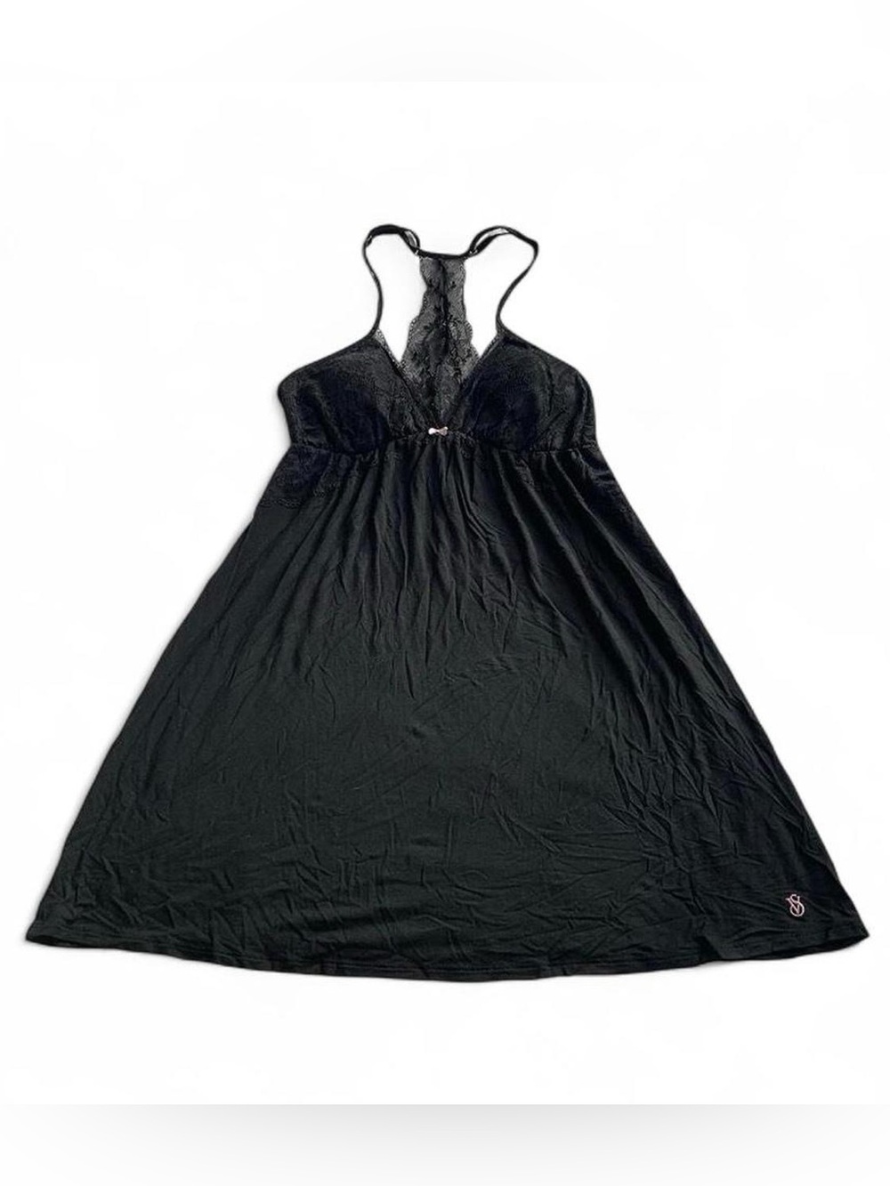 Victoria’s Secret Black Lacy Lingerie Babydoll Mini Nightie Dress Size M